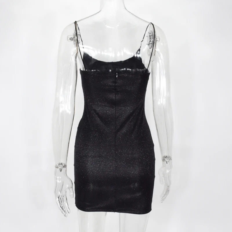 Colysmo Double Layers Bodycon Sexy Dress Women Shining Glitter Elegant Party Dresses Slash Neck Mini Pencil Dress Pink Silver