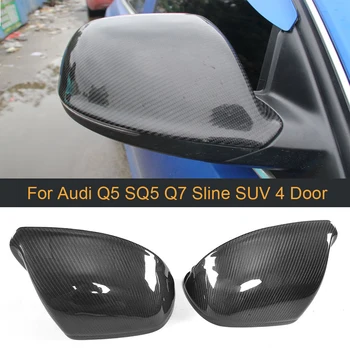 

Replace Carbon Fiber Rearview Mirror Covers Caps for Audi Q5 SQ5 Q7 S line SUV 4 Door 09-17 Q7 09-15 Back Side Mirror Cover Caps