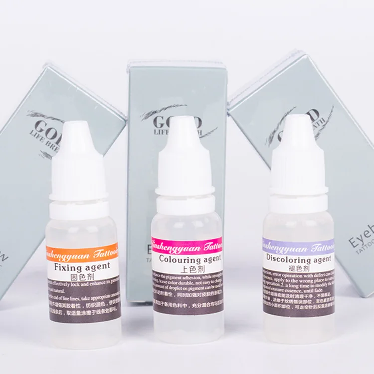 

Plant Raw Material Semi-Permanent Embroider Repair Agent Fast Tattoo Ink Pigment Eyebrow Eye And Lip Color Fixing Agent Lock Col