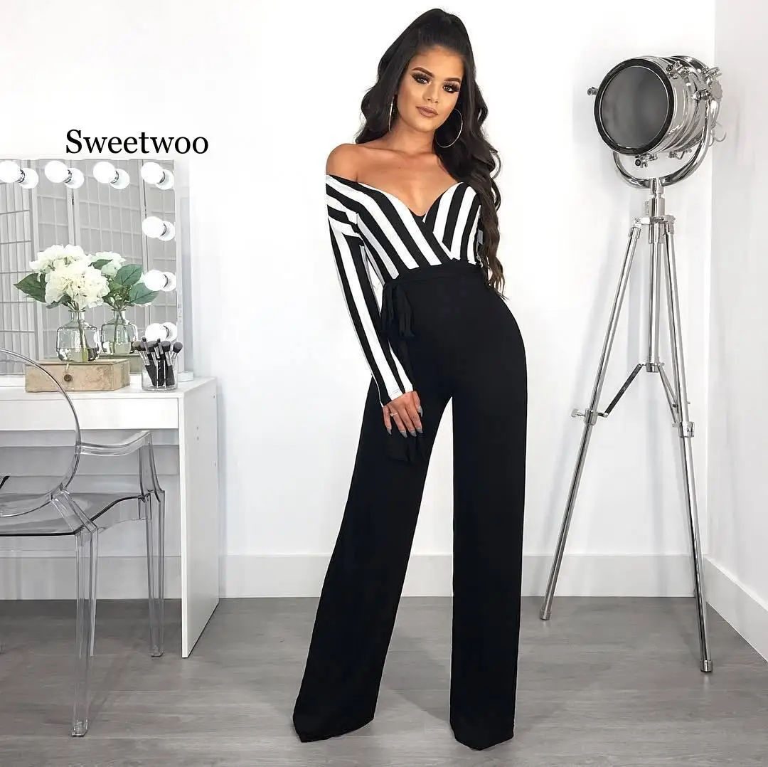 New Design Autumn Full Sleeve Deep V Neck Women Full Bodysuits Fashion Women Jumpsuits donsignet autumn winter new fashion sexy deep v neck dresses for women solid mid sleeve dress for women