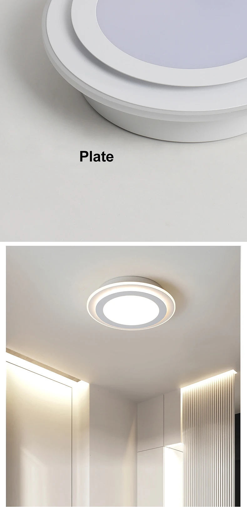 Современный светодиодный ультра-тонкий кольцевой потолочный светильник для спальни, для двери, балкона, прохода, гардеробная, потолочный светильник, деко, AC85-265V