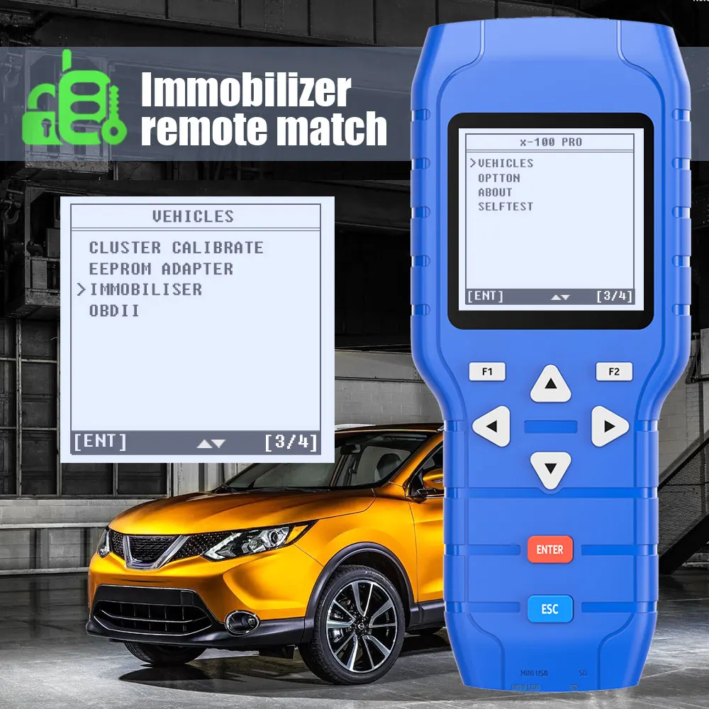 OBDSTAR X 100 PRO автоматический ключ программатор (C + D) тип для IMMO одометр OBD программное