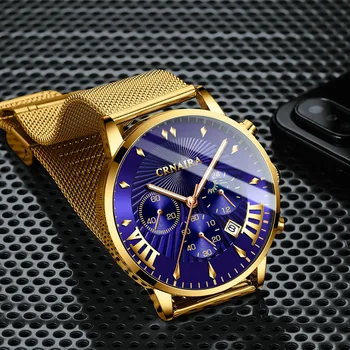 

Blue Watches For Men 2020 Gold Top Brand Luxury Ultra Thin Quartz Wrist Watch Male Sports Waterproof Date Clock Relogio Masculno