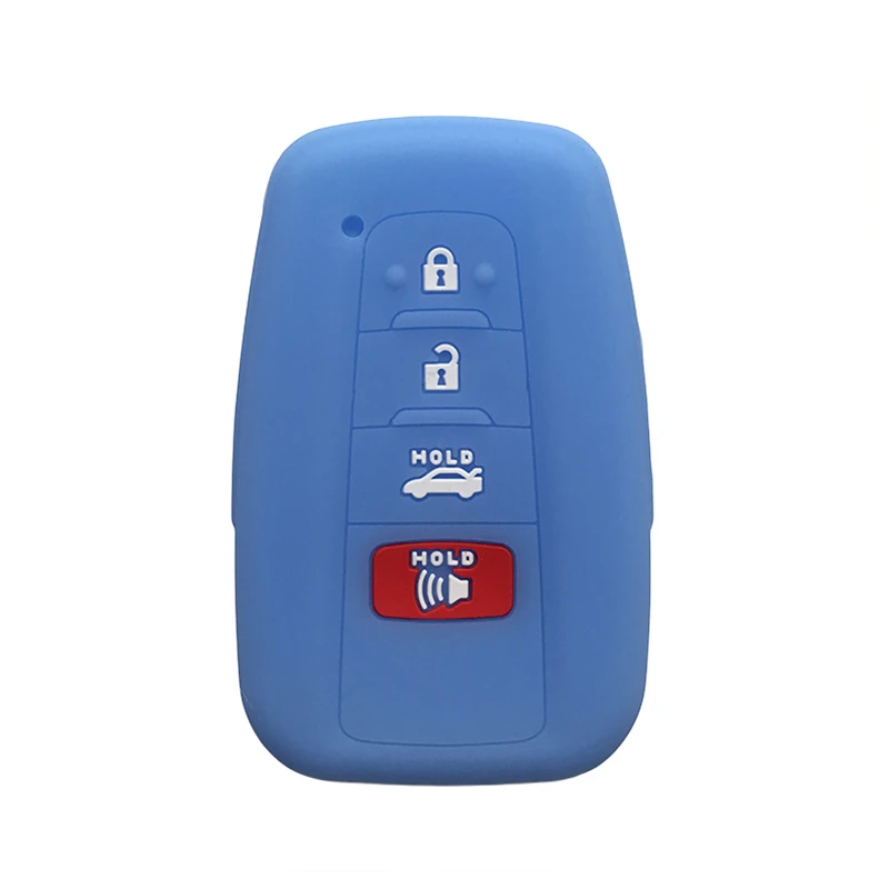 Силиконовый чехол для телефона, чехлы для ключей Кепки для Toyota Camry Гибридный RAV4 Avalon CHR Prius Corolla силикагель ключ крышка Держатель - Название цвета: light blue