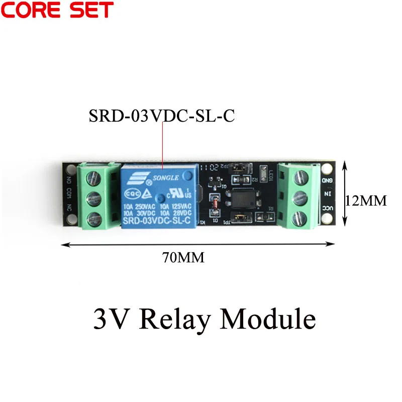 3V Single-Channel Relay Isolation High Level Drive Control Optocoupler Module