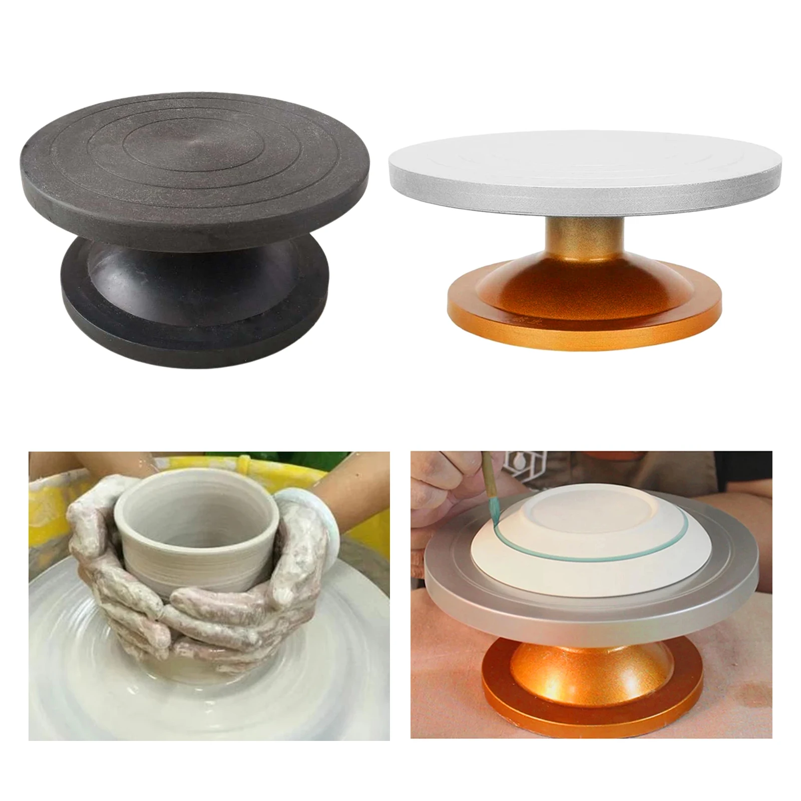 15-30cm Pottery Wheel Double-Sided Aluminum Pottery Turntable DIY