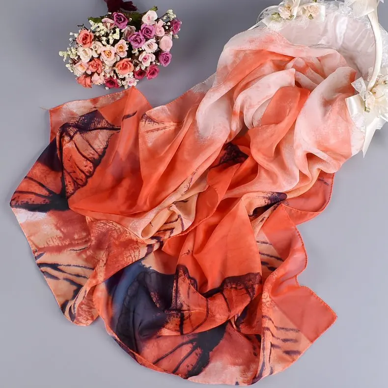 Высокое качество женские шарфы лист печатных шифоновый шарф платок шали и обертывания накидка хиджаб шарф День матери праздник подарки