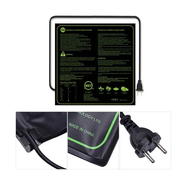 Vízálló Fűtőpad Növényi Fűtő Szőnyeg Csemete Hőszőnyeg Kerti Vetőmag Csírázás Terjedése Klón Indító Pad 50X50 - Image 2