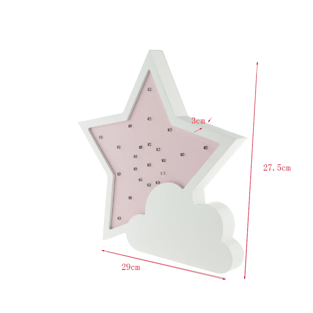 Lovely Cloud Star LED 3D Light Night Lights Kids Gift Toy for Baby Children Bedroom Decoration Lamp Indoor Lighting