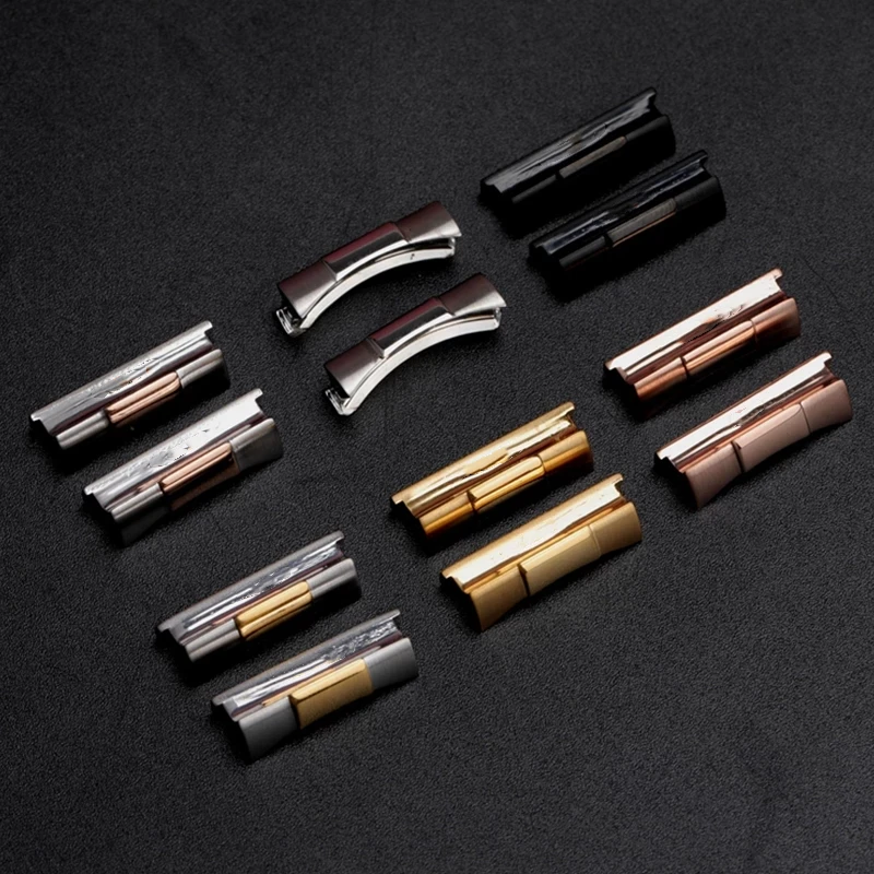 20mm Silver Gold Black Rosegold Solid Curved End Link Endlink Just