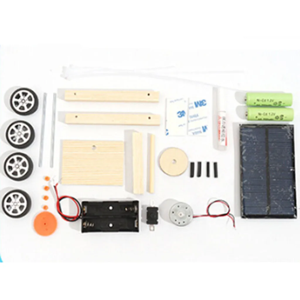 Игрушки для детей DIY автомобиль на солнечной энергии деревянная Сборная модель научная модель с батареей детские игрушки новинка забавная игрушка