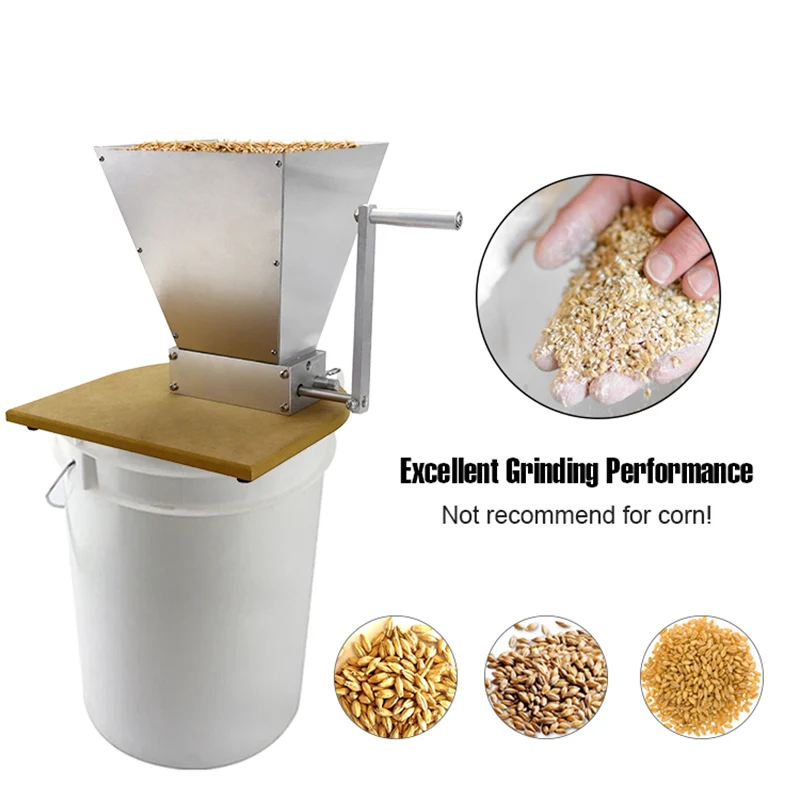 Vip Stainless Steel 2 Roller Malt Mill Crusher Home Brewing Grain