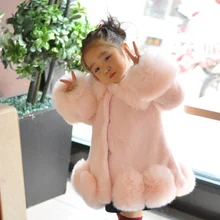  Baby Kids Clothes Girls Jacket 2022 Winter Fashion Solid Faux Mink Fox Fur Coat for Teen Girl Soft Warm Children's Clothing 