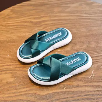 

Summer new non-slip children's flip-flops girls fashion beach shoes pinch sandals female color slippers women wear