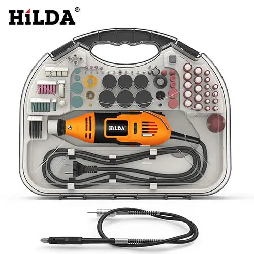 DM-142 HILDA электрическая мини дрель Dremel шлифовальная машина гравировальная ручка Мини дрель Электрический Роторный инструмент шлифовальный станок Dremel аксессуары - Цвет: DM-142
