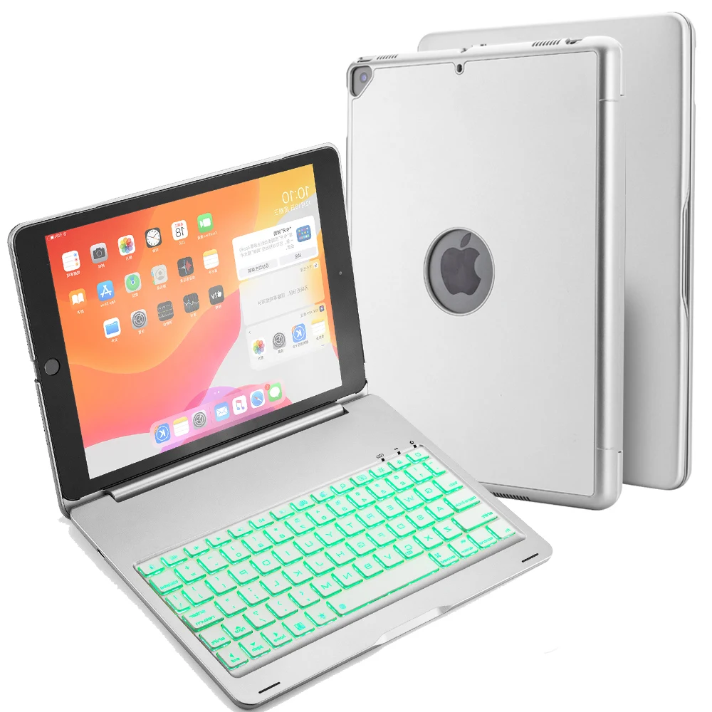 Чехол для iPad 7 10 2 2019 алюминиевый чехол ноутбука беспроводная клавиатура с Bluetooth в
