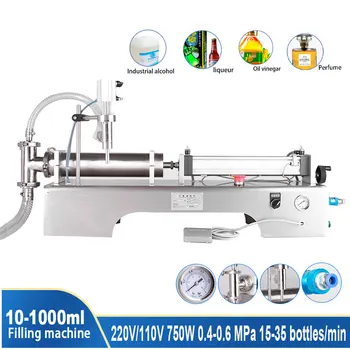 

10-1000ML Horizontal Automatic Liquid Filling Machine Pneumatic Quantitative Dispensing Machine Honey Food Laundry Detergent