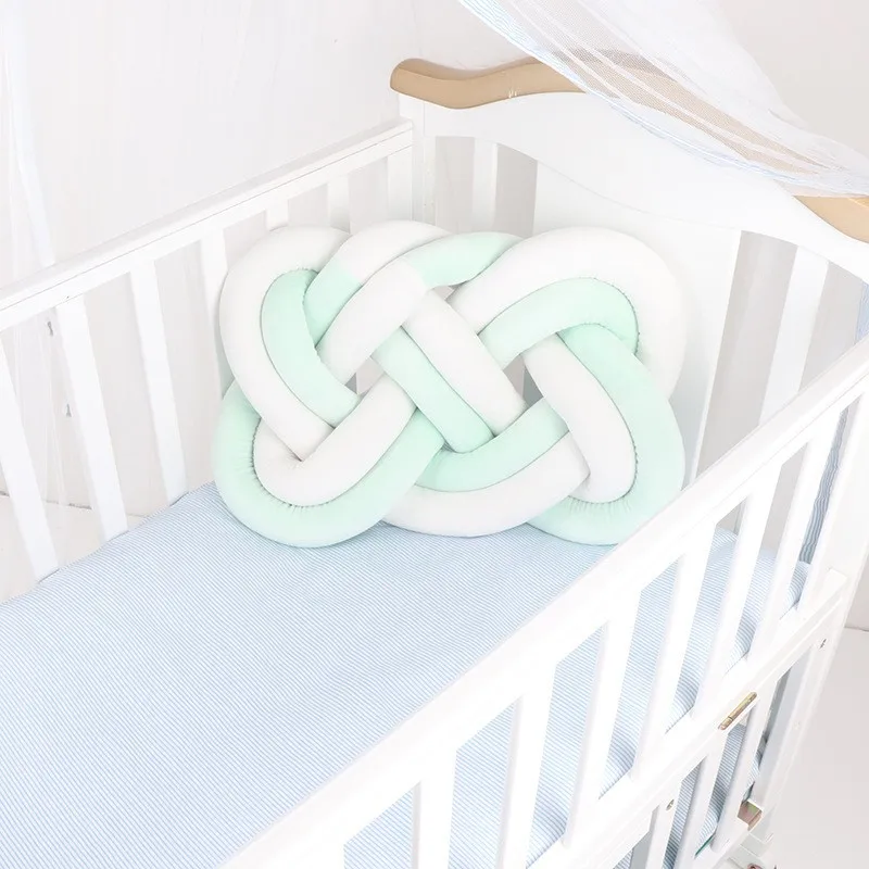 G Длинная завязанная коса детская подушка с узлом для кроватки декор для детской комнаты Новорожденные Детские подушки на кровать кроватки завязанные подушки - Цвет: G