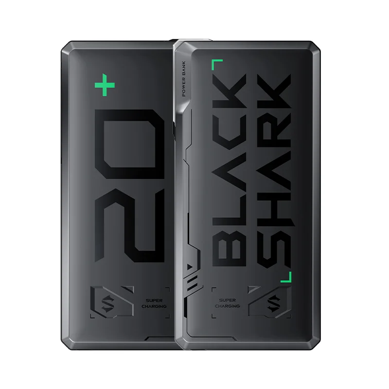20000mAh BlackShark Power Bank External Battery Bank 18W Quick Charge  Powerbank 20000 With Three USB Output For Phone