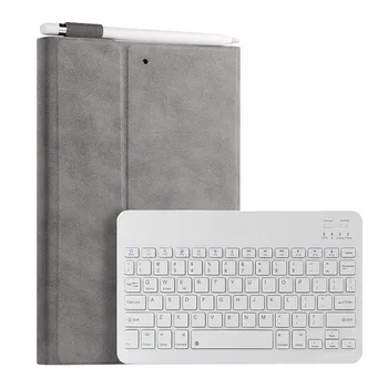 

1x Wireless keyboard with Leather Case Cover For IPad 10.2 Inch 2019 Wake/Sleep Slim Case Smart Stand Cover With Pen Set tablet