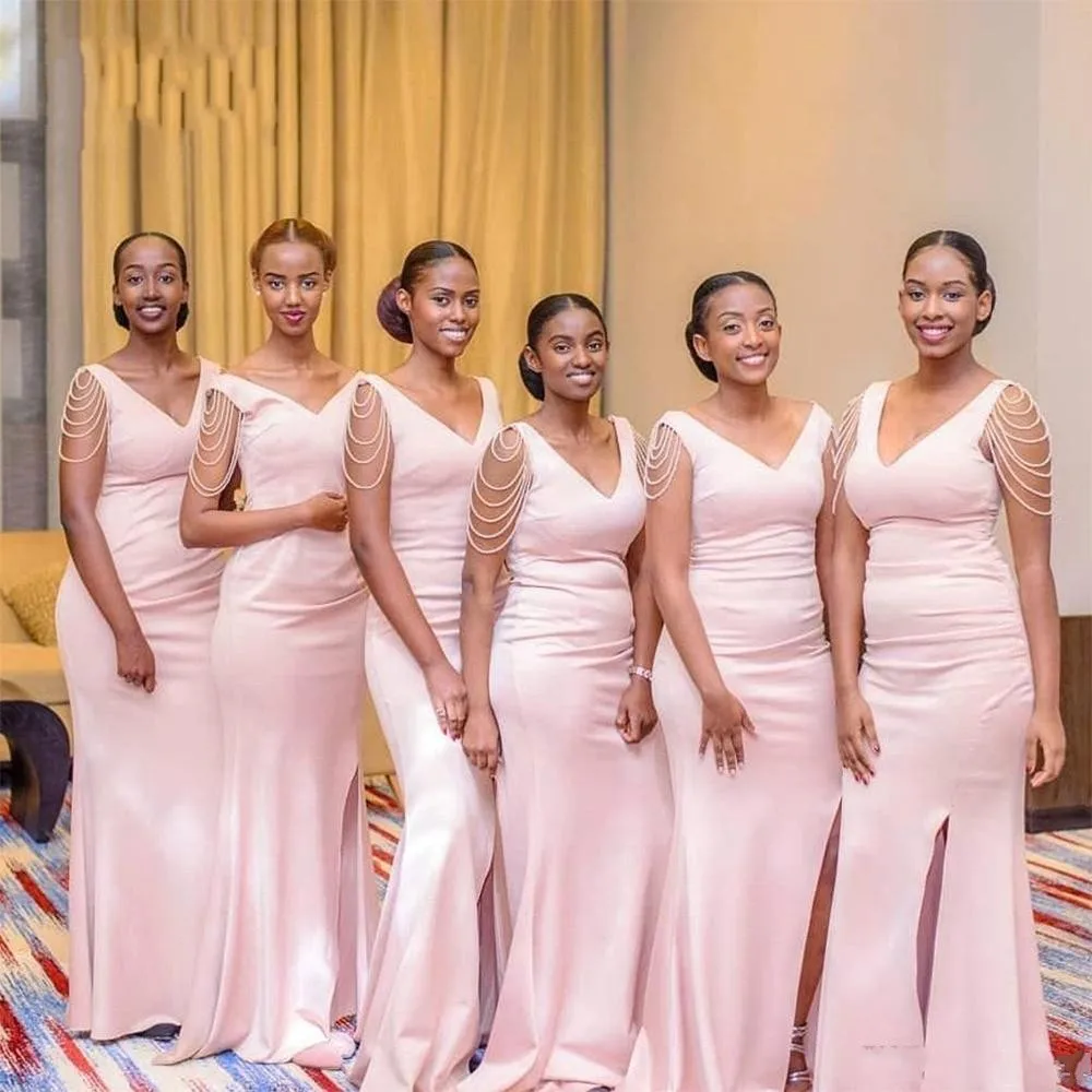 pink sheath wedding dress