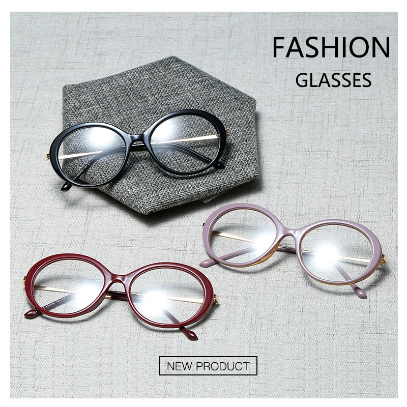 QPeClou, уникальные овальные очки, оправа для женщин,, новая мода, большие прозрачные оправы для очков, женские металлические оптические очки Gafas Oculos