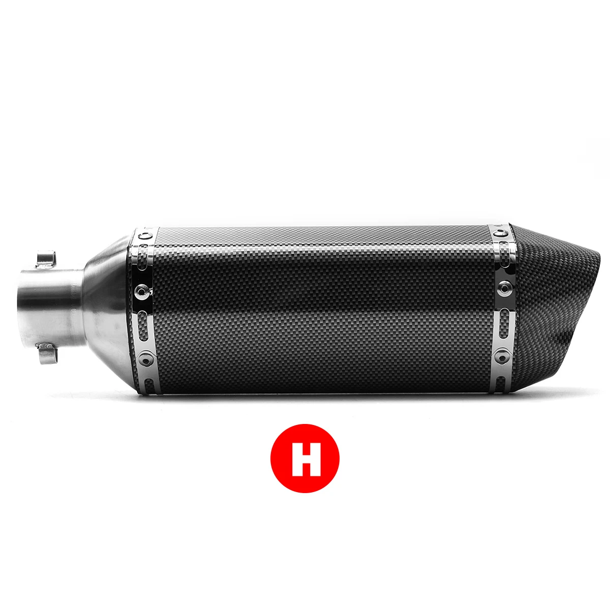 H 28-51 мм 36-51 мм 38-51 мм Универсальный мото rcycle выхлопной Escape moto глушитель W/Глушитель для Sportster XL883/Honda/Yamaha/Kawasaki - Цвет: H