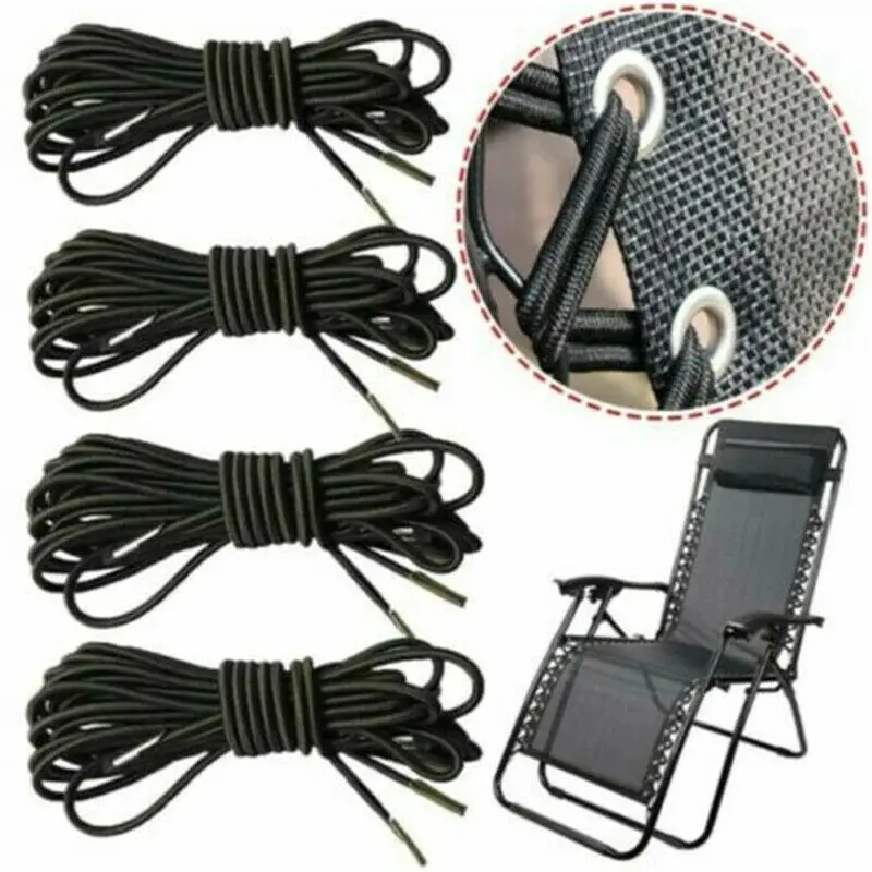 4Pcs/set Universal Sun Lounger Rope Cords Replacement Recliner Elastic Chair  Rope Garden Zero Gravity Chair