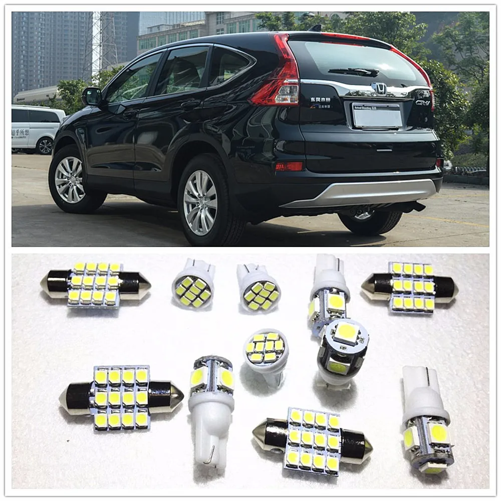 11 комплектов белых светодиодных ламп посылка ция карта купол для Honda CR-V City
