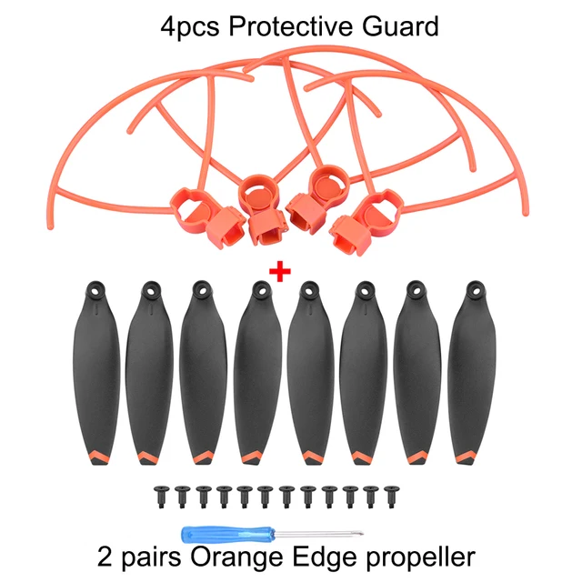 4Pcs Drone Propeller Guard For FIMI X8 MINI Quick Release Propeller Protective Ring Protector Cage landing Gear Accessories Orange set