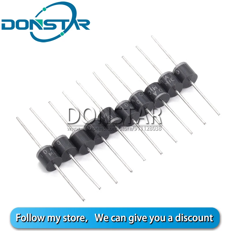 10 шт. 10A10 6A10 20A10 R-6 DIP 6A 10A 20A 1000 ватт Электрический осевой выпрямительный диод |