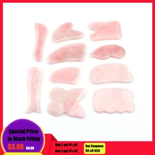 Розовый кварц Китайская традиционная гуаша Нефритовая доска массажер для тела кристалл энергетический камень скребок для кровообращения забота о здоровье