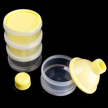 

Portable Baby Infant Feeding Milk Powder &Food Bottle Container 3 Cells Grid Box