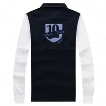 Новинка, длинное Мужское поло, Homme Polo, весна-осень, для мужчин, Eden Park, хлопок, красивая вышивка, простой Повседневный стиль, большие размеры от M до 3XL