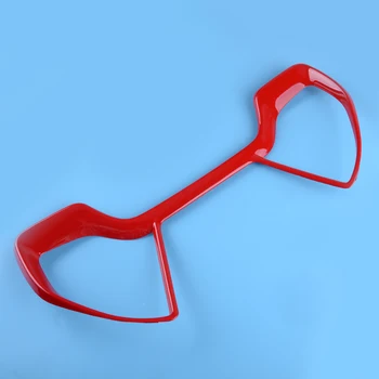 

beler Red ABS Center Console Dashboard Decorative Frame Dial Rings Cover Trim Fit For Honda Civic 10th 2016 2017 2018