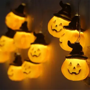 

3D Pumpkin string lights Halloween Decoration Lights With 20 LED Beads natal led botella fles verlichting led kette #FS25