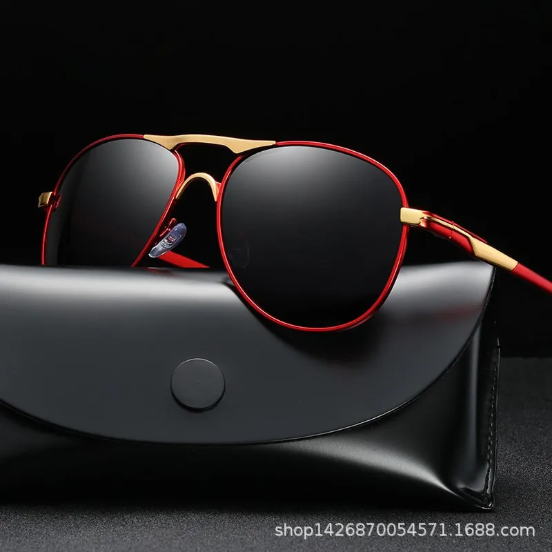 Солнцезащитные очки M269 Мужские поляризационные авиаторы в металлической оправе