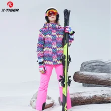 X-TIGER, лыжный костюм, толстая теплая Женская куртка, штаны, комплект, водонепроницаемая ветрозащитная лыжная куртка для катания на сноуборде, Женская лыжная куртка для сноуборда X-TIGER, лыжный костюм, толстая теплая Женская куртка, штаны, комплект, водонепроницаемая ветрозащитная лыжная куртка для катания на сноуборде, Женская лыжная куртка для сноуборда