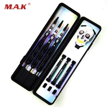 3 шт. 24 г наконечники из нержавеющей стали, прямая дротика с никелированной трубкой и Дартс с черепом