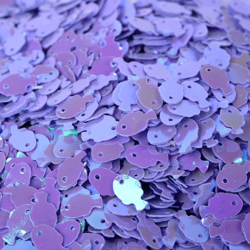 purple 10 г/лот блестки в форме рыбы для рукоделия пайетки ПВХ свободные блестки для дизайна ногтей конфетти DIY Швейные аксессуары для рукоделия блестки 5*8 мм - Цвет: purple
