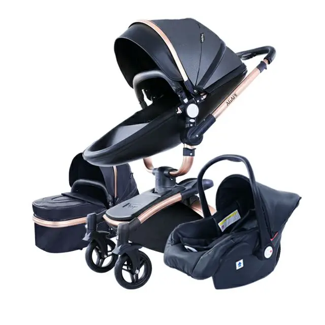 Aulon, Роскошная детская коляска 3 em 1,, высокая мода, Европейский дизайн, для детей 0-36 месяцев - Цвет: 2