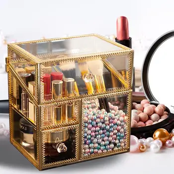 

Makeup Organizer Transparent Cosmetics Big Storage Box Jewelry Container Make Up Case Makeup Brush Holder Organizer For Home