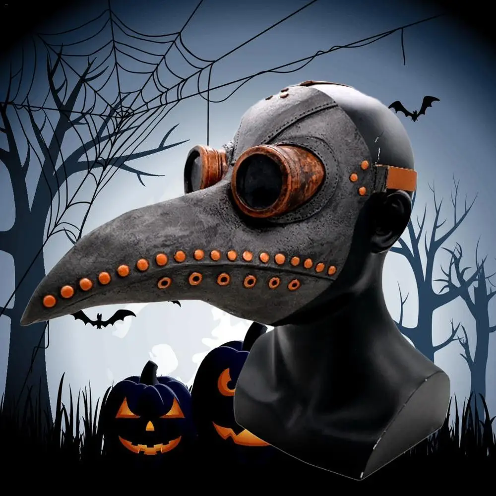 Halloween Mascara Latex Cosplay Props Crafts Medieval Steampunk Accessories Bird Doctor Punk Mask Animal | Дом и сад
