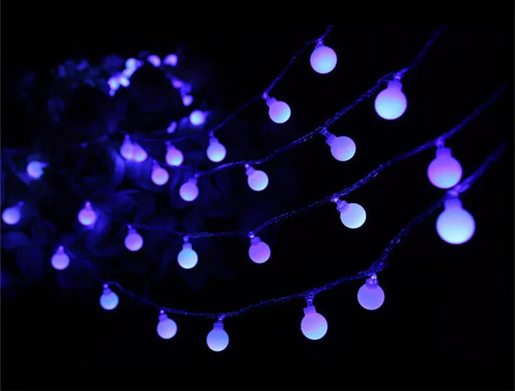 Внутренние и наружные светодиодные мигающие лампы, водонепроницаемые небесно-Звездные огни, праздничные украшения, Ins, Рождественский шар, гирлянда QW118 - Color: 10M blue