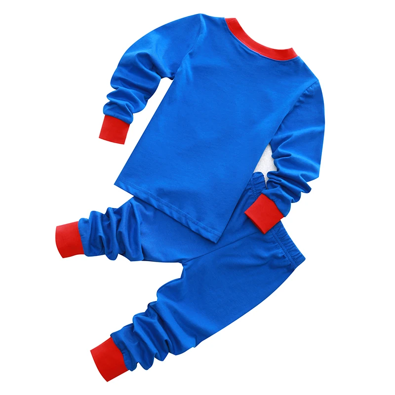 kids cotton pajamas Captain America Spider-Man Batman Superman sets sleepwear baby boys girls Cartoon pijamas nightwear clothes