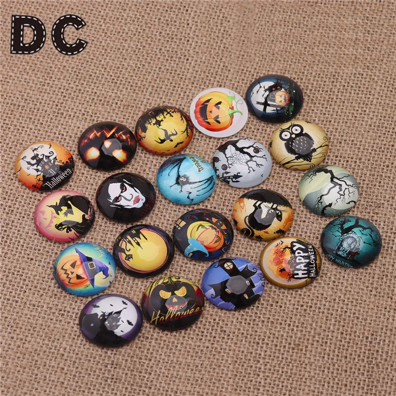 T4008A万圣节图案玻璃圆形界面