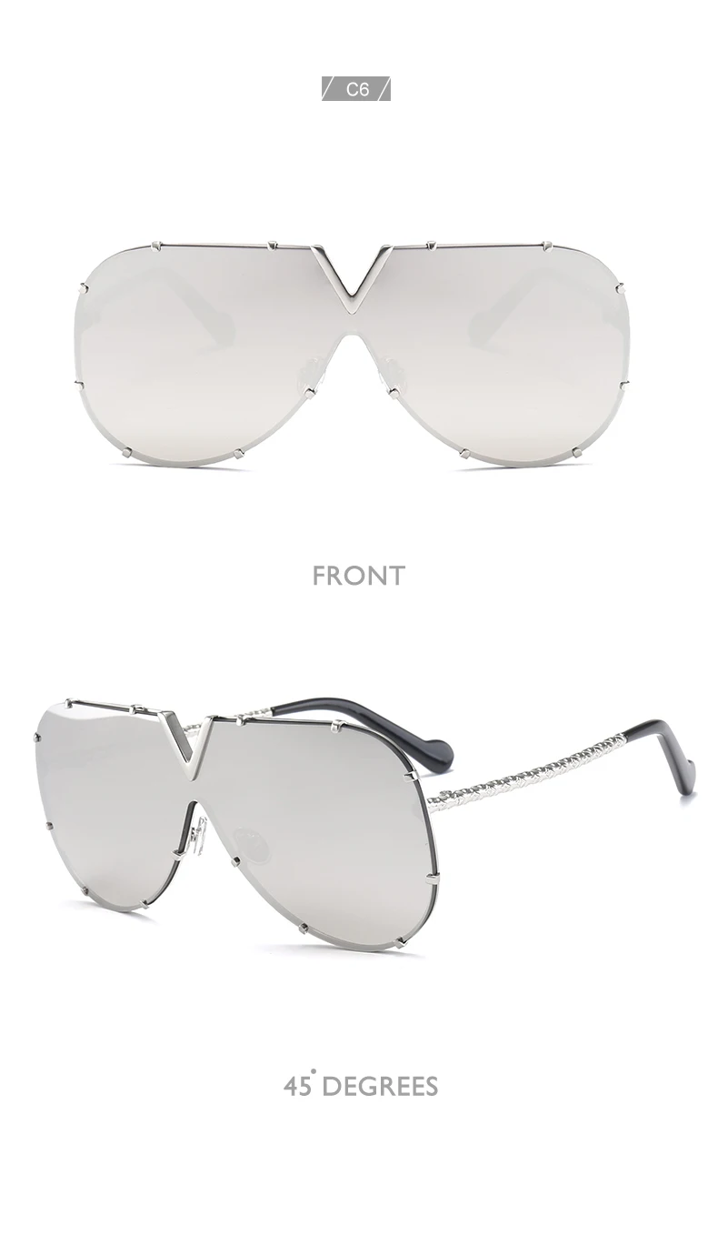 Новинка, солнцезащитные очки для мужчин и женщин, фирменный дизайн, металлическая оправа, негабаритная индивидуальность, высокое качество, унисекс, солнцезащитные очки MS678