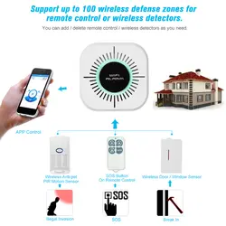 WiFi Домашняя безопасность Интеллектуальная охранная сигнализация сирена окна двери датчики движения сигнализация с пультом