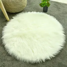Шерстяной ковер, разноцветный круговой ковер для гостиной, украшение для стула, домашний ковер, напольный Пушистый Ковер, 90X90 см, коврик для спальни, дивана, роскошный
