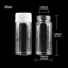 10pcs 10ml 22*50mm mini Clear Glass Jars Glass Bottles with White Plastic Caps Glass Vials for Art Craft 2